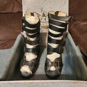 Freebird by Steven Black Multi-Strap Gladiator Sandals